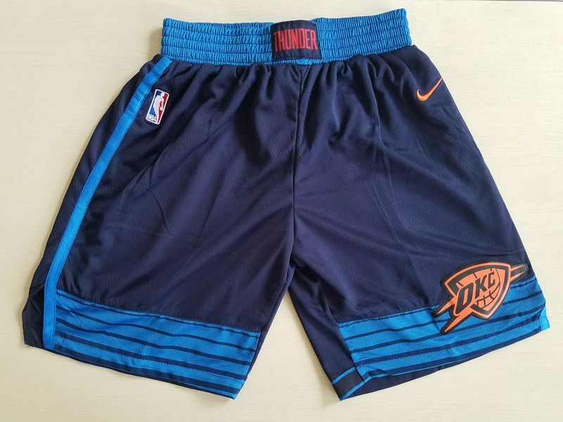 2018 Men NBA Nike Oklahoma City Thunder drak blue shorts